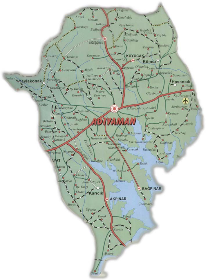 adiyaman rail roads map