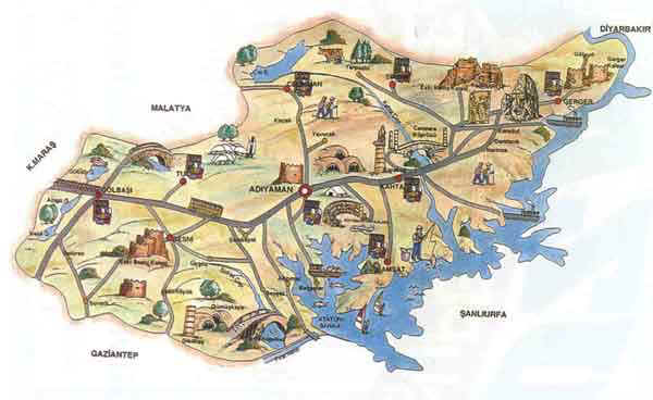 adiyaman tourism map