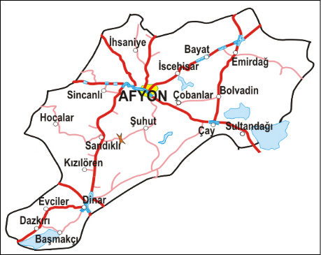 afyonkarahisar town maps