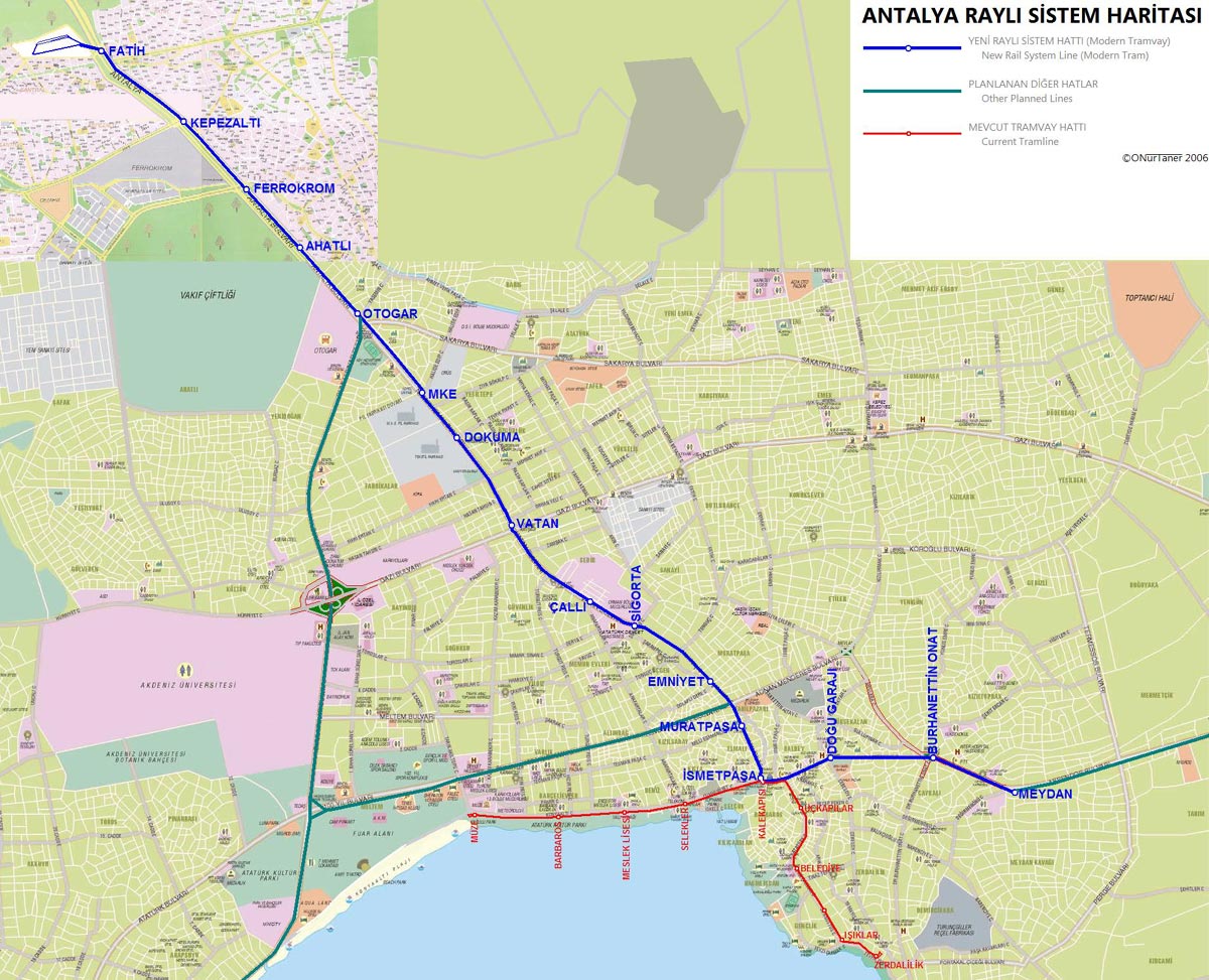 antalya subway map