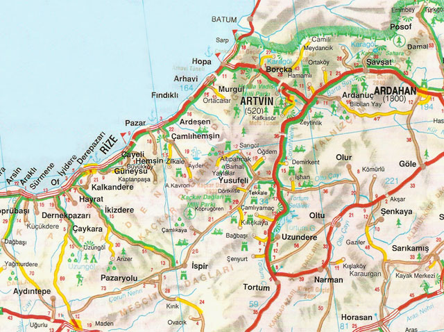 artvin route map
