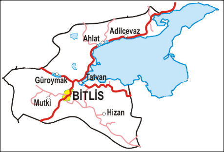 map of bitlis