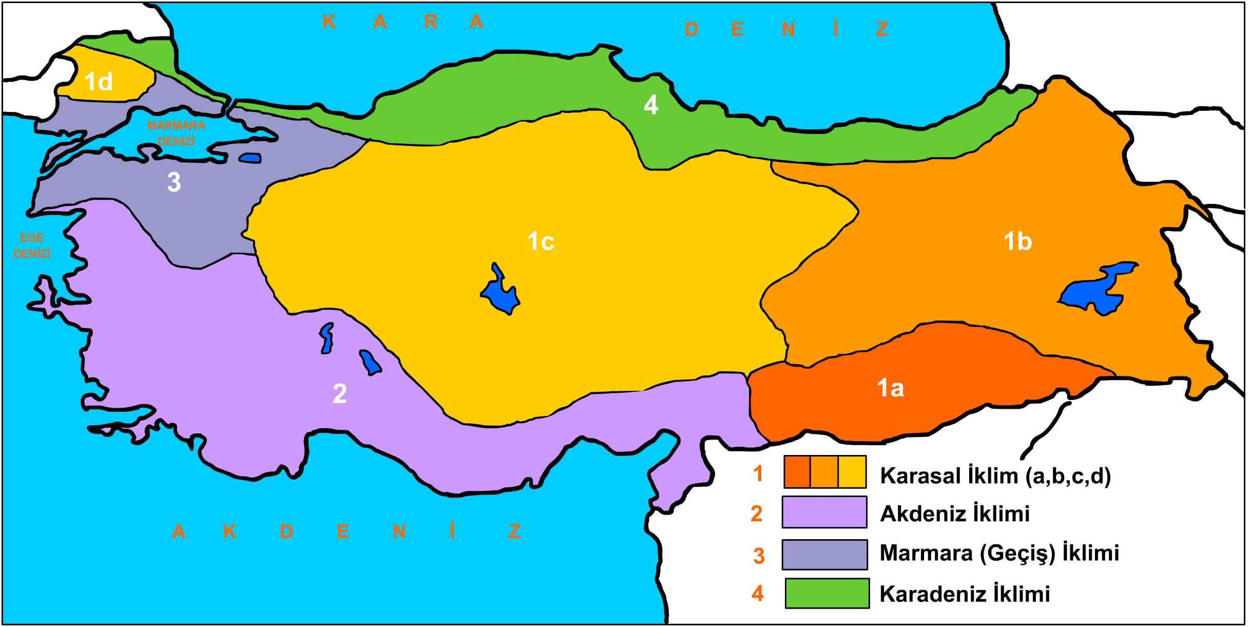 climate map of turkey