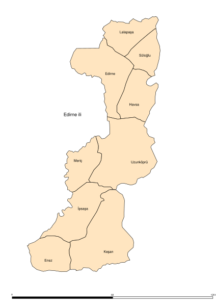 map of edirne