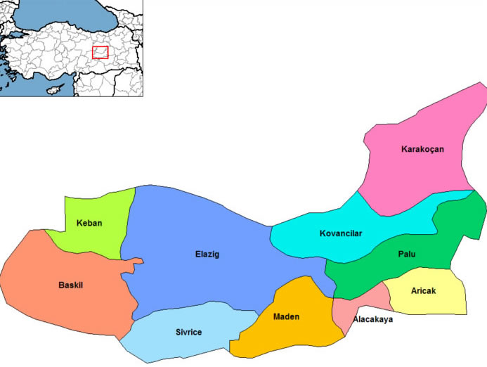 Map of  Elazig