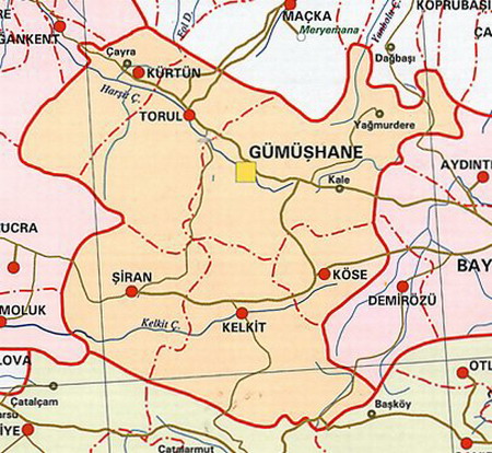 gumushane map