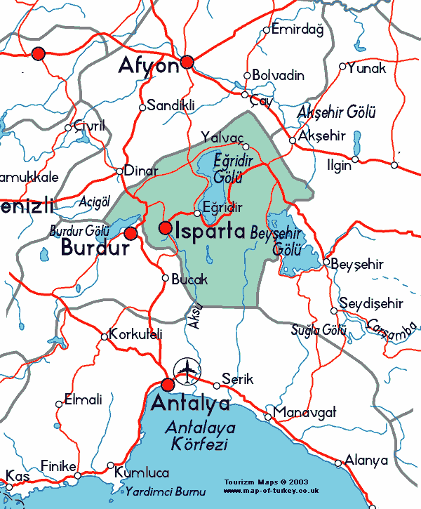 isparta map