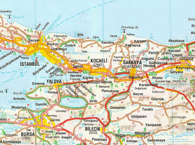 istanbul highways map