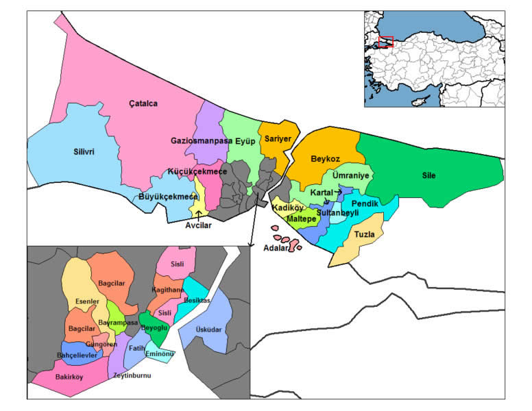 Map of  Istanbul