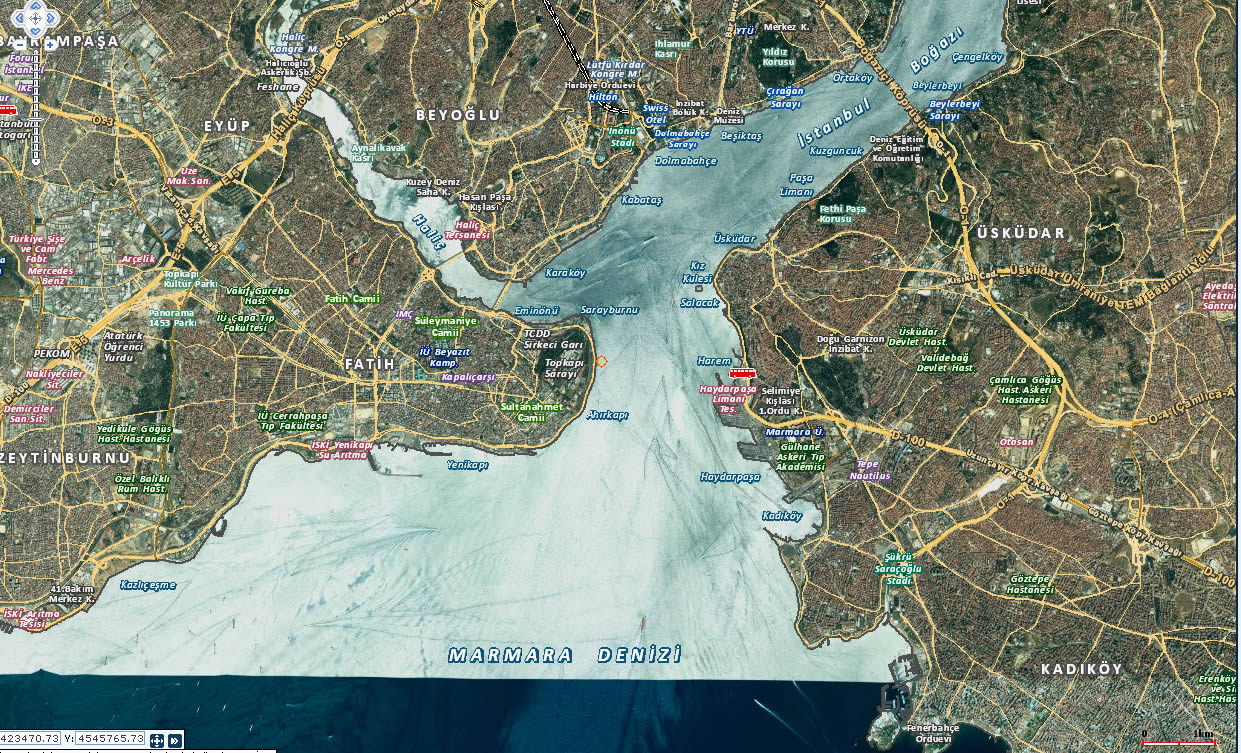 istanbul map 2011 eminonu kadikoy