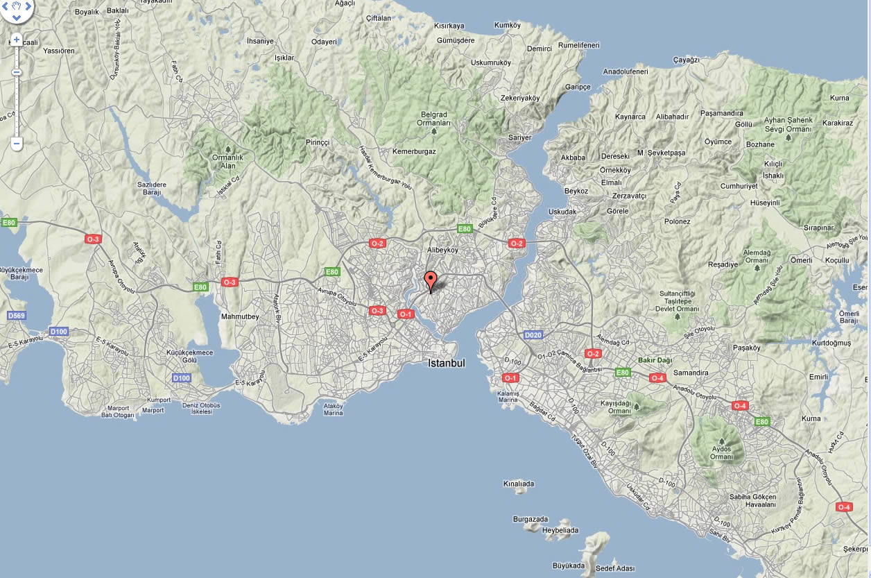 istanbul terrain map