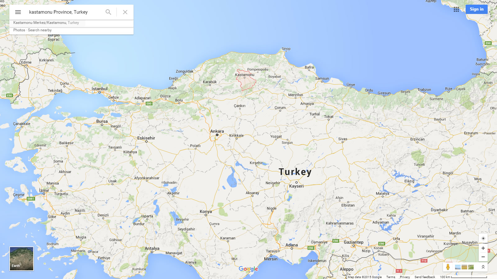 kastamonu map turkey