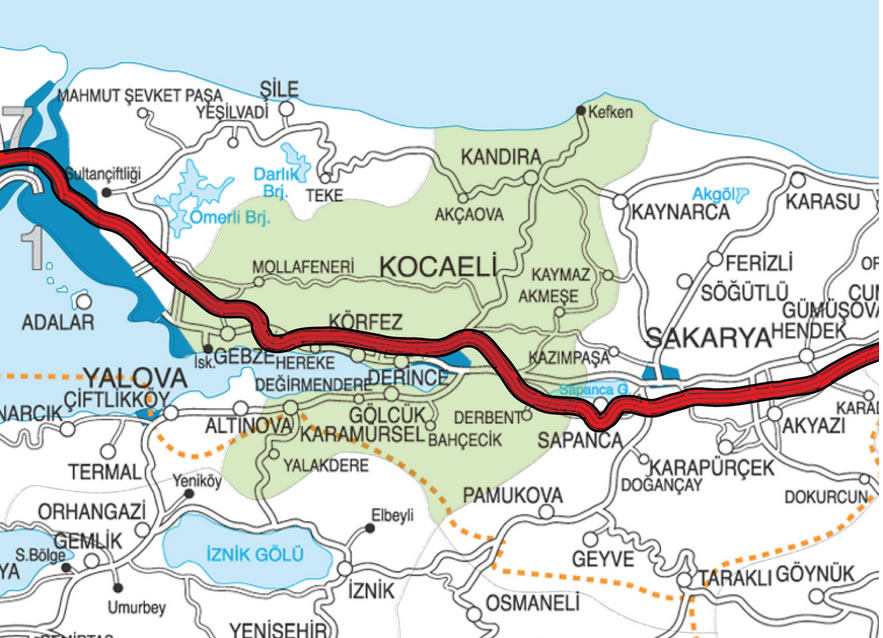 kocaeli road map