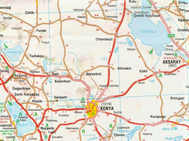 konya highways map