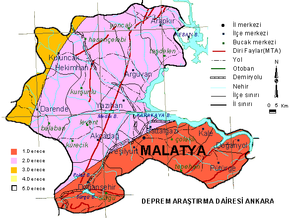 malatya earthquake map