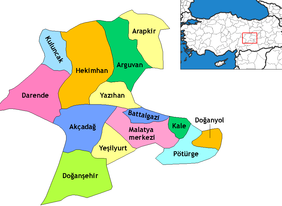 Map of  Malatya