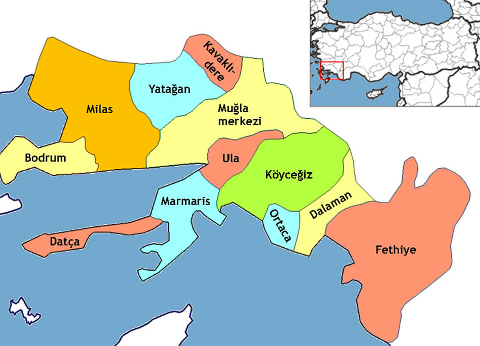 map of mugla