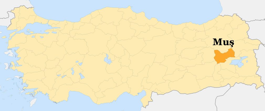 mus location map in turkey