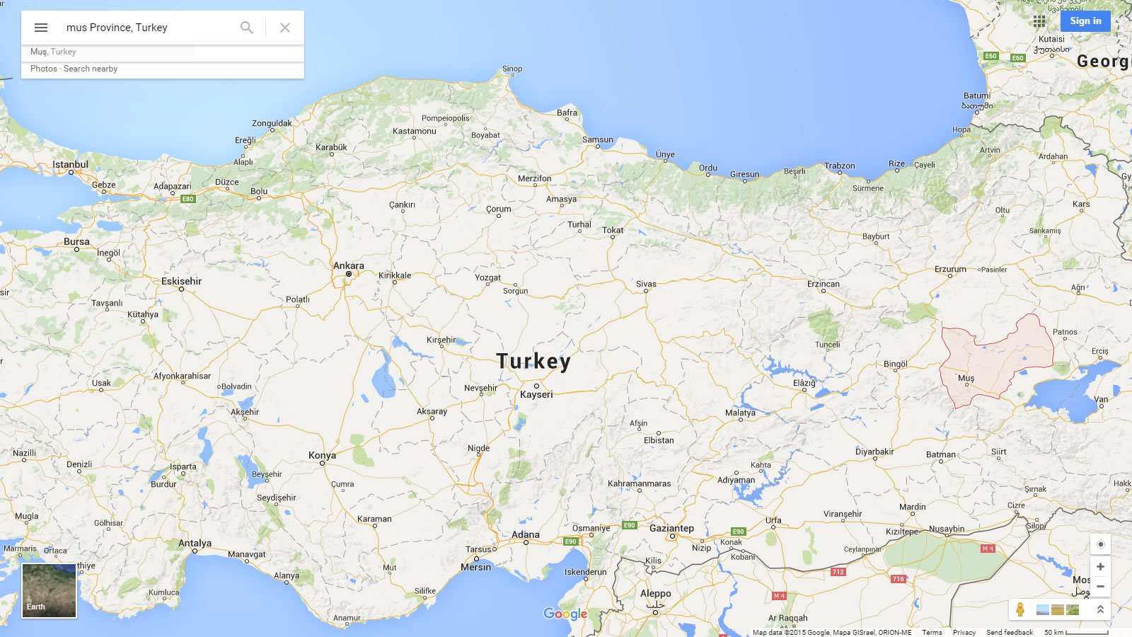 mus map turkey