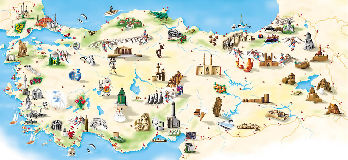 nevsehir turkey tourism map