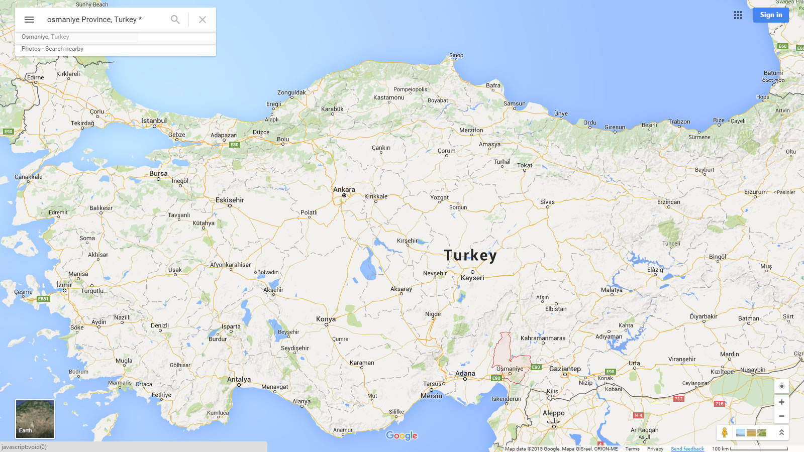 osmaniye map turkey