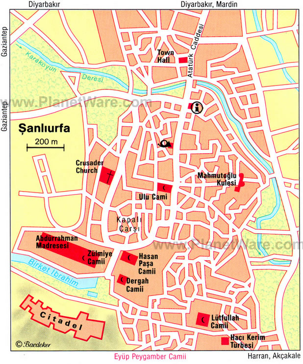 sanliurfa city center map