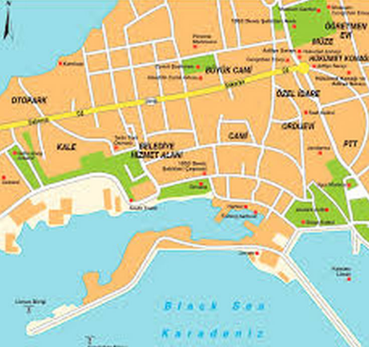 sinop city center map