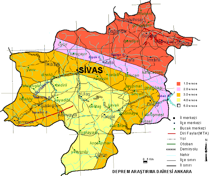 sivas earthquake map
