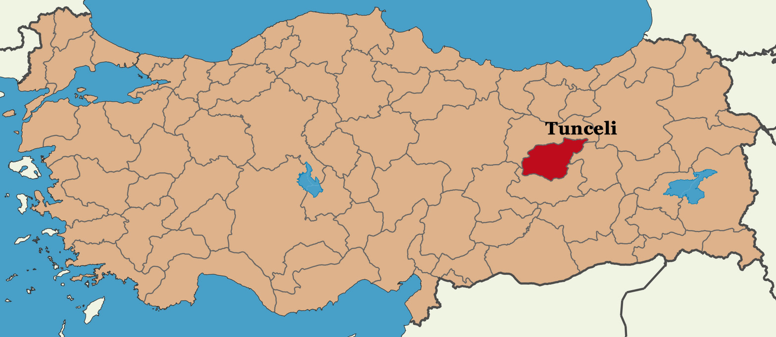 tunceli location map