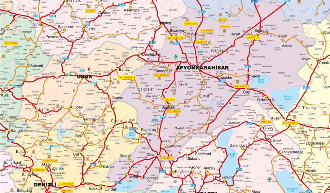 map of usak