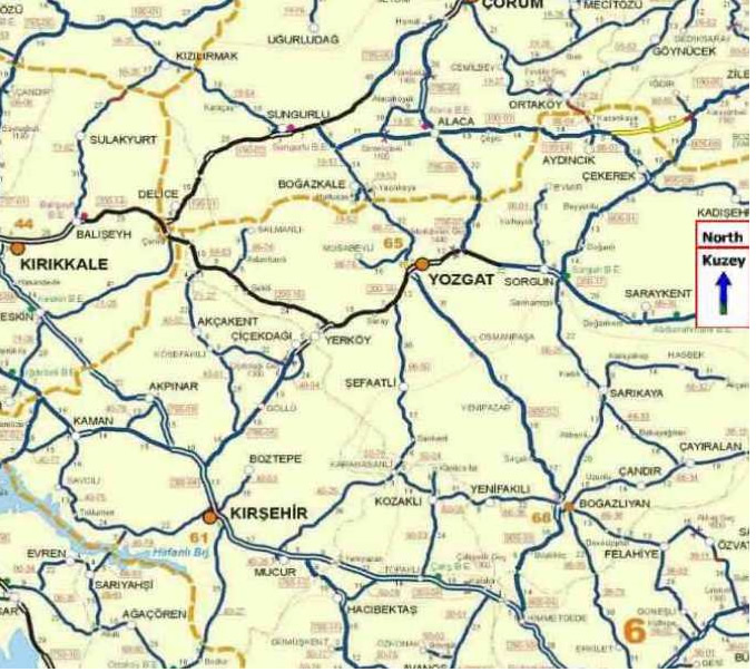yozgat road map