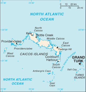 Turks and Caicos Island Map