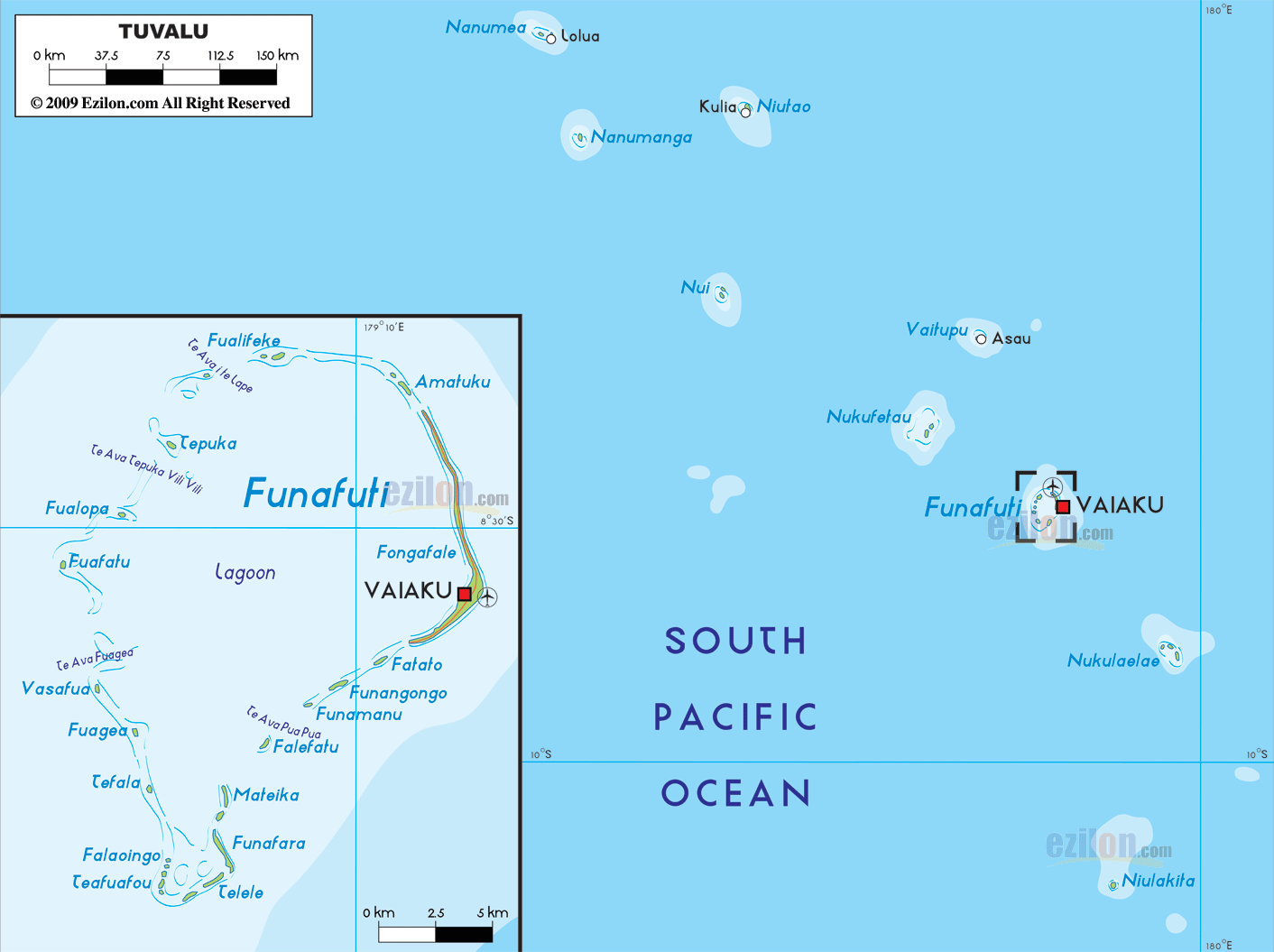 Tuvalu Map