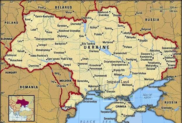 ukraine physical map