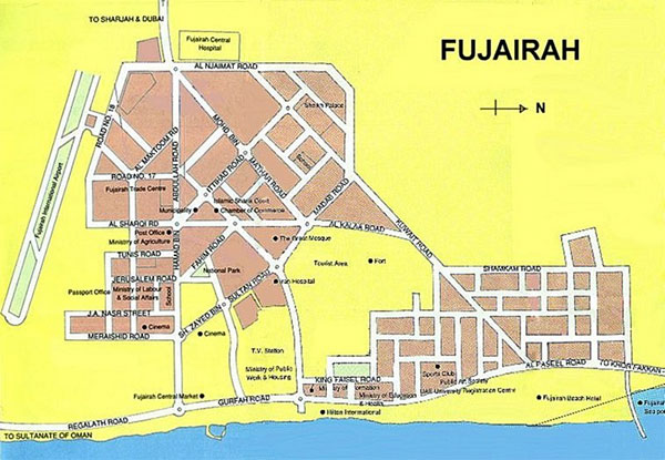 Fujairah center map