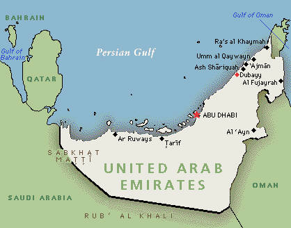 umm al quwain united arab emirates map