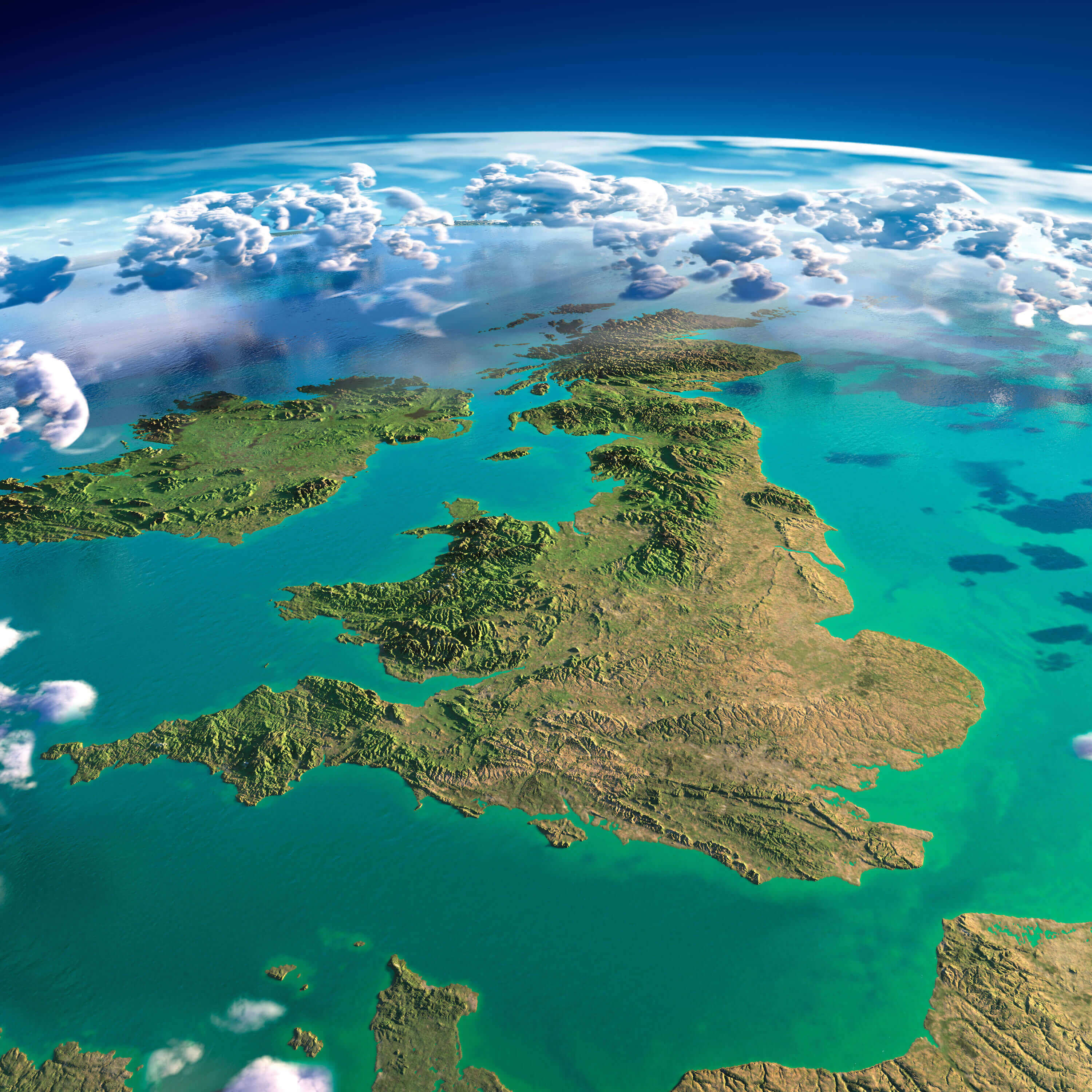 United Kingdom Satellite Map