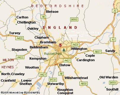 Bedford map england