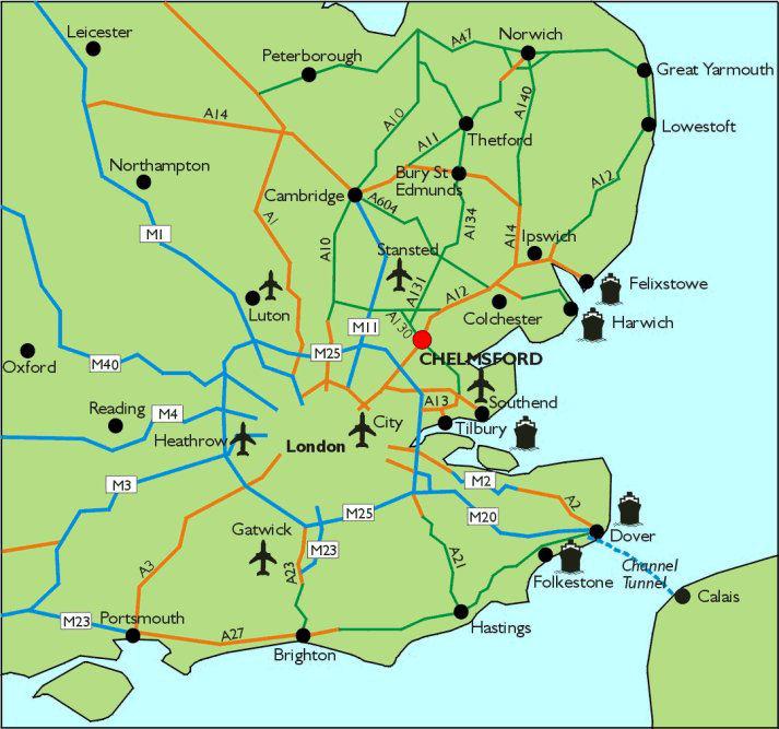 Chelmsford map england