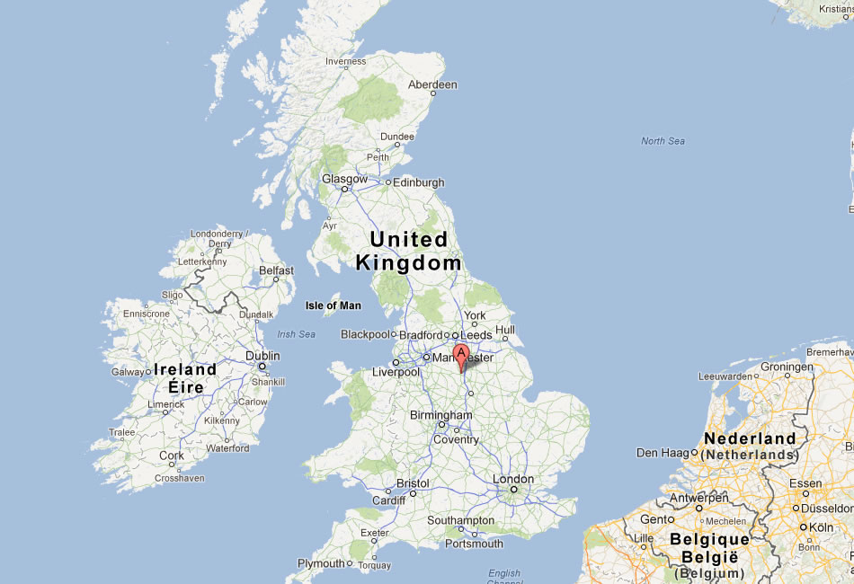 united kingdom Chesterfield map