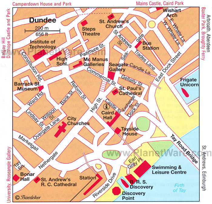 downtown map of Dundee