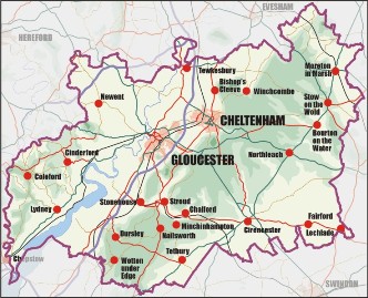 Gloucester regions map