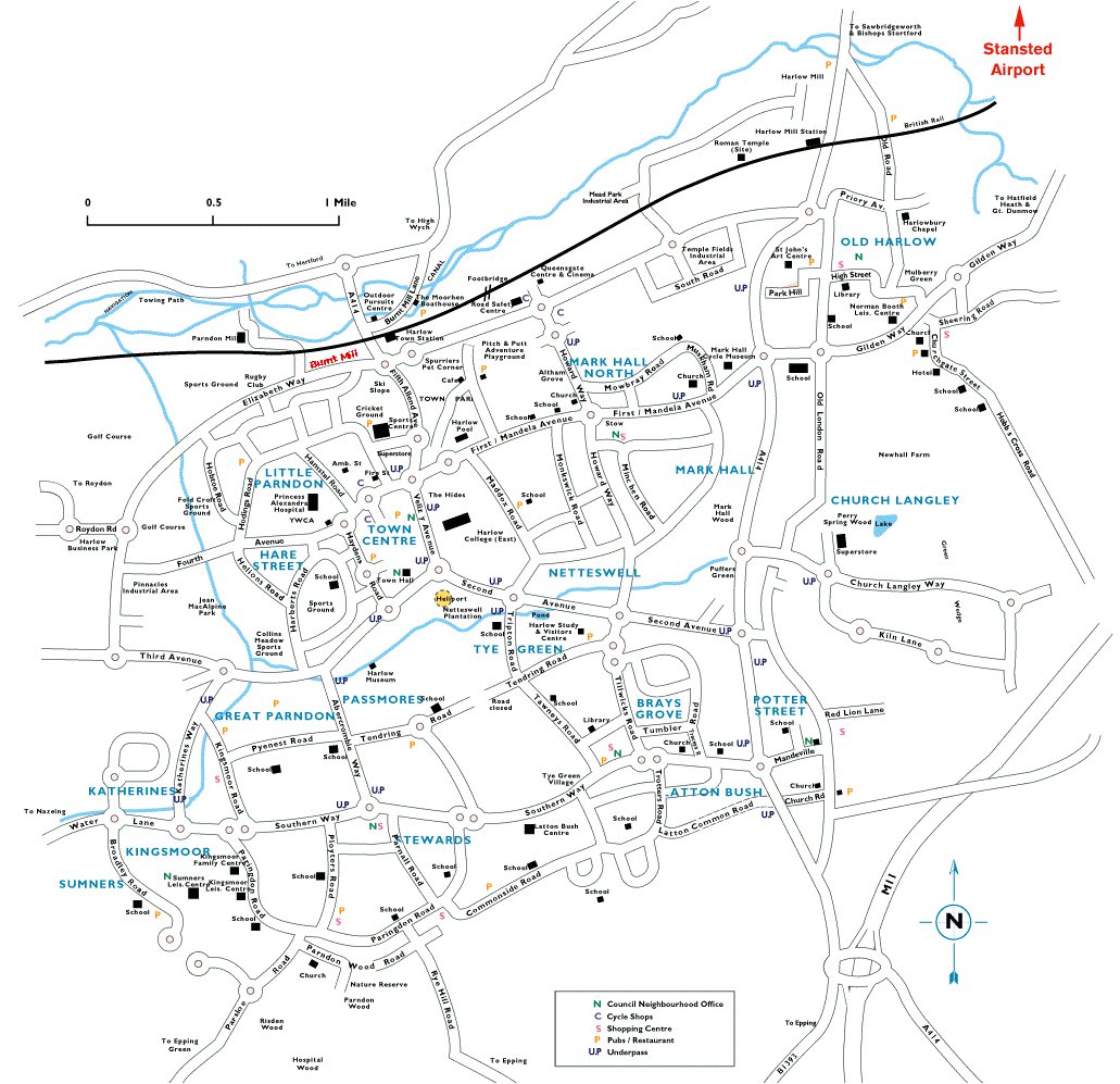 Harlow city map