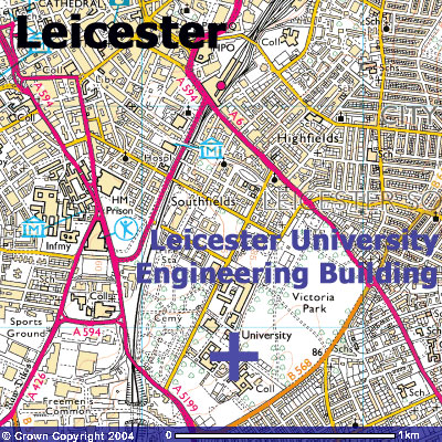 Leicester university map