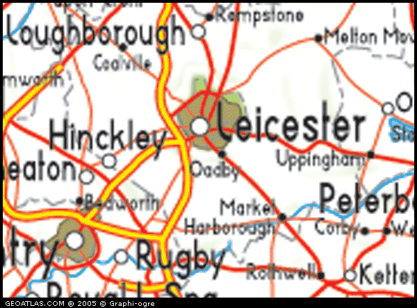 leicester road map