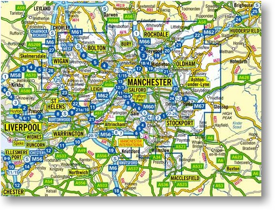 manchester area map