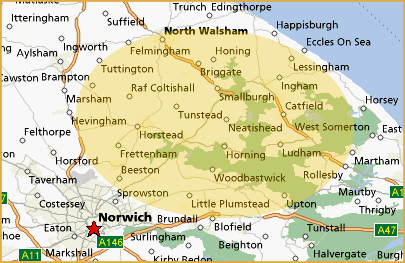 provinces map of Norwich