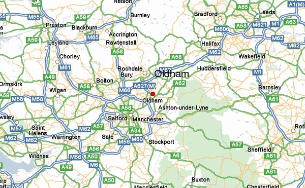 map of oldham