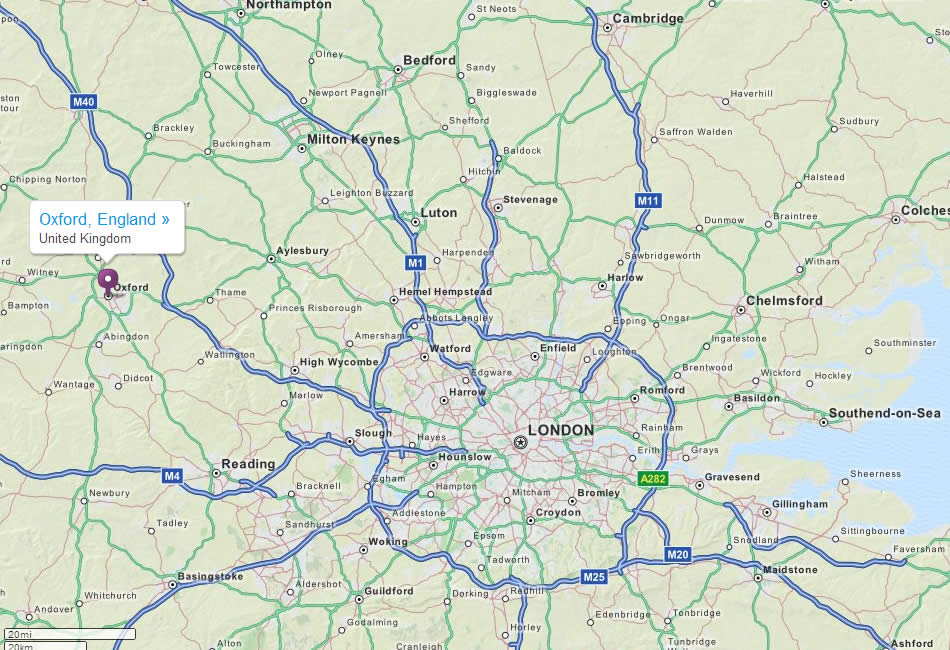 map of oxford
