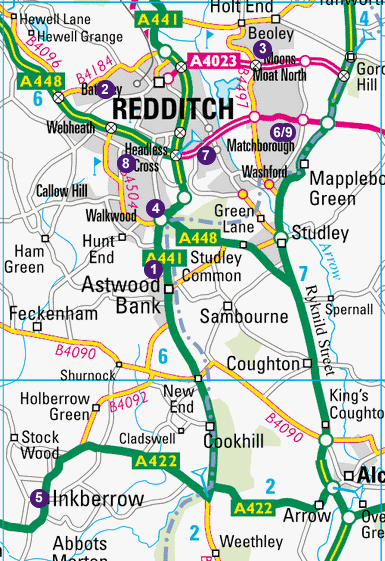 redditch road map